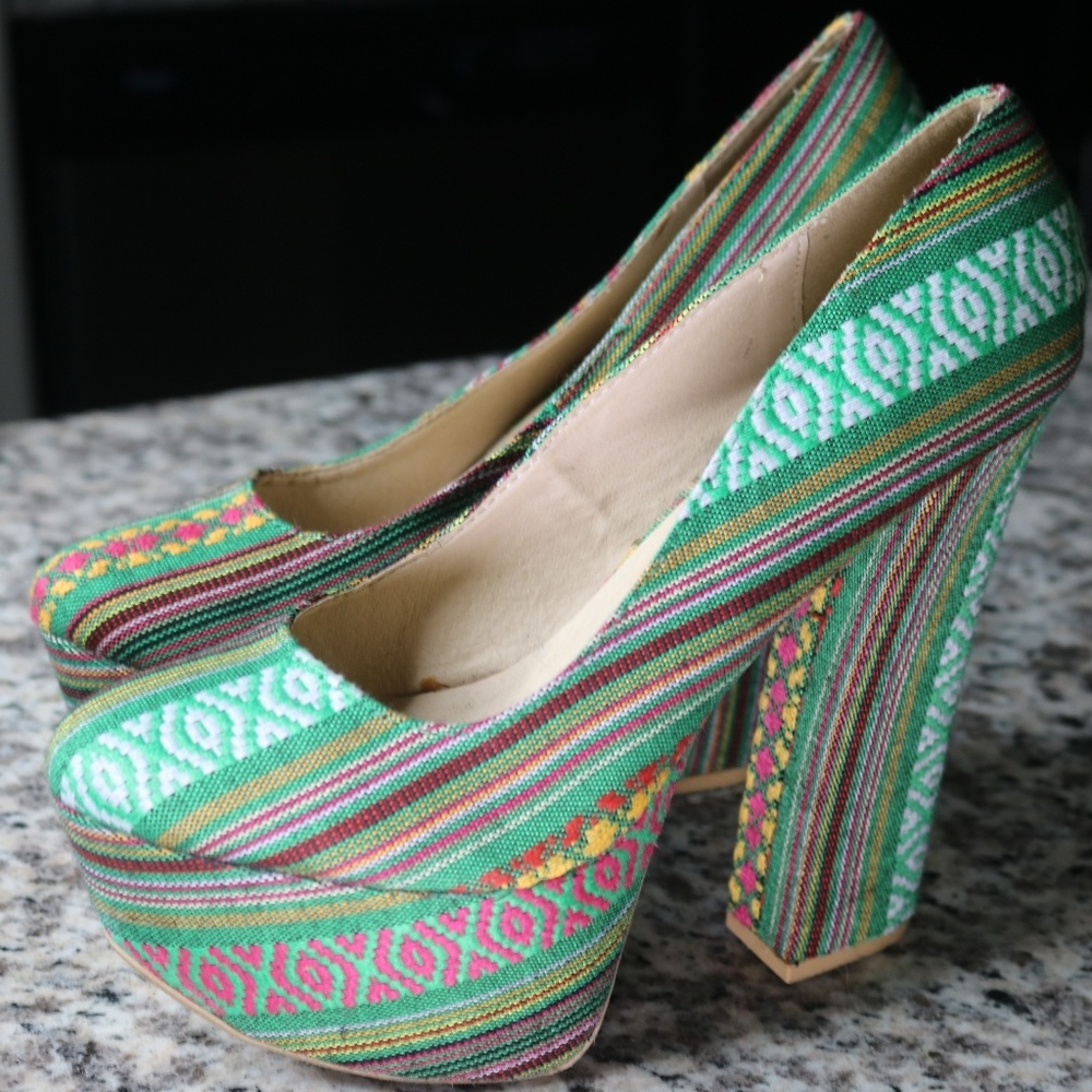 Multi colored platforms super cute!!